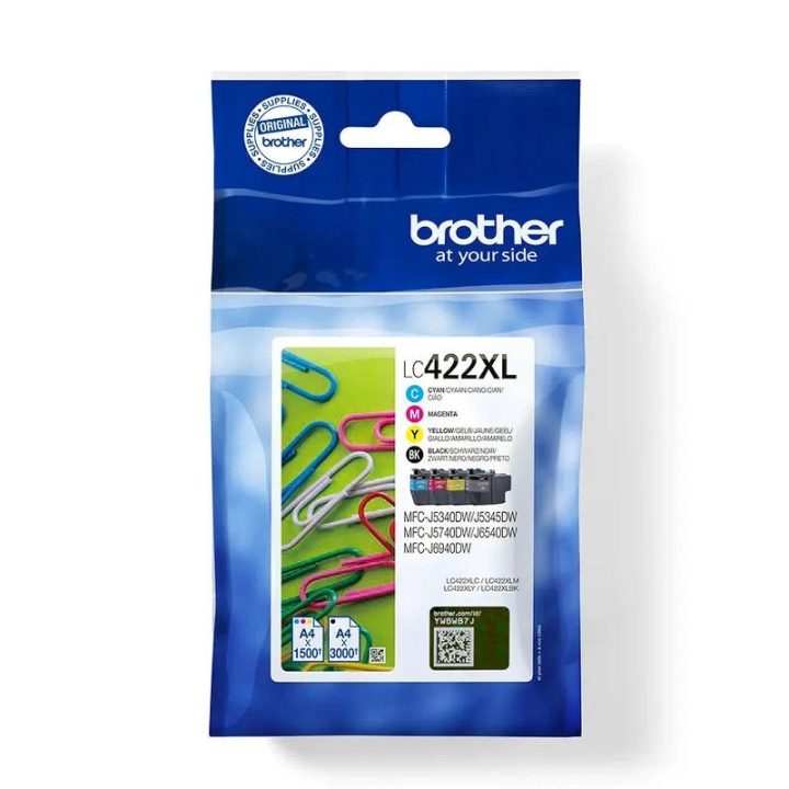 Brother LC422XLVAL Ink Cartridge 4 piece(s) Original Black, Cyan…