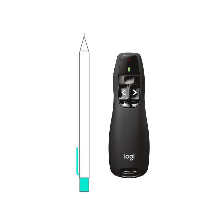 Logitech R400 apontador sem fios RF Preto
