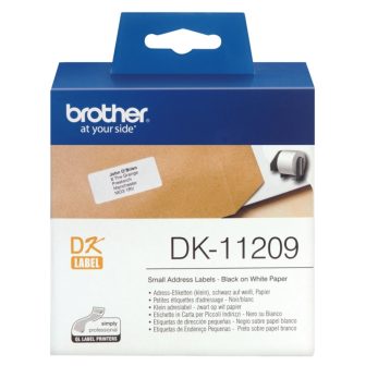 Brother DK-11209 Label Printer Tape Black on White