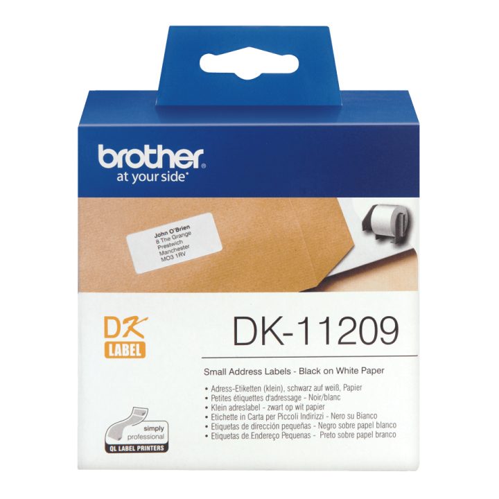 Brother DK-11209 Label Printer Tape Black on White