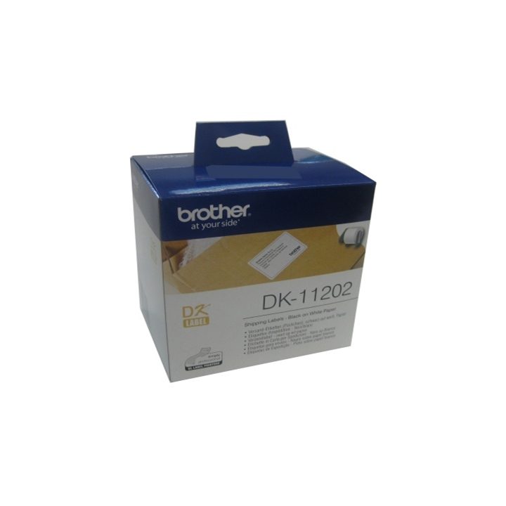 Brother DK-11202 fita para impressora de etiquetas Preto sobre branco