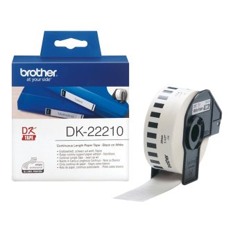 Brother DK-22210 Label Printer Tape Black on White