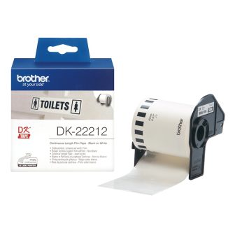 Brother DK-22212 fita para impressora de etiquetas Preto sobre branco