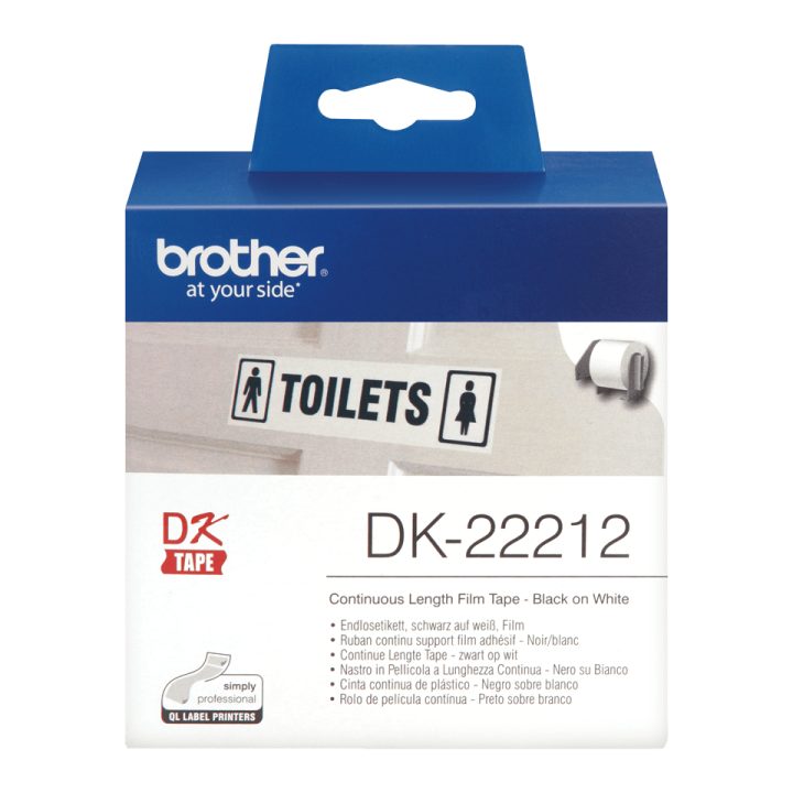 Brother DK-22212 Label Printer Tape Black on White