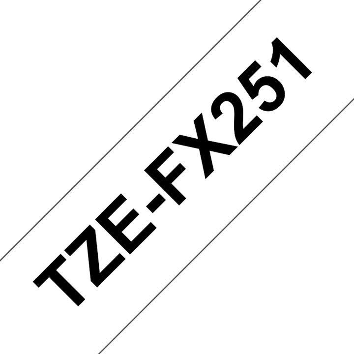 Brother TZE-FX251 Label Printer Tape Black on White