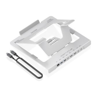 AISENS Adjustable Desktop Stand for Laptop / Tablet with 7-in-1 USB-C…