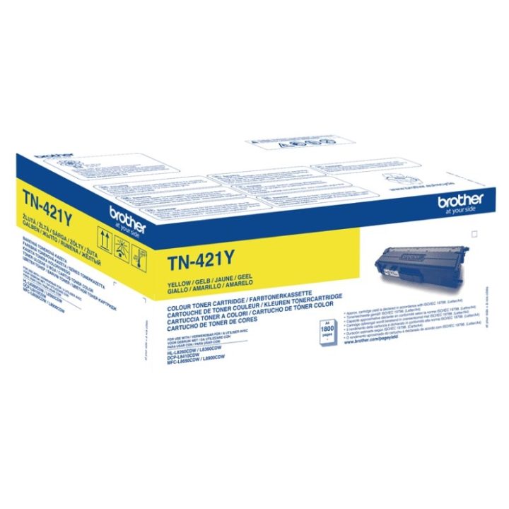 Brother TN-421Y cartucho de tóner 1 peça(s) Original Amarelo