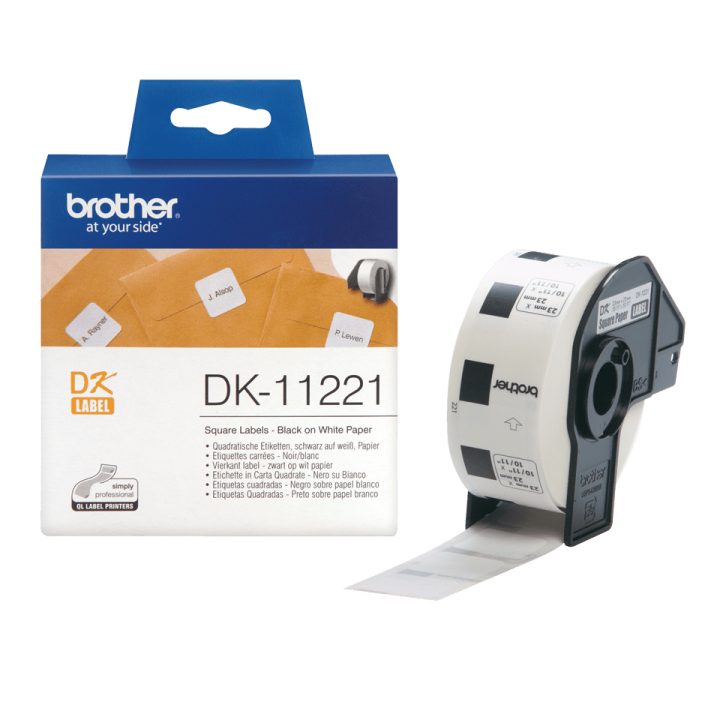 Brother DK-11221 fita para impressora de etiquetas Preto sobre branco