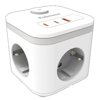 Fellowes Cubo Multienchufe USB Blanco (100137168)