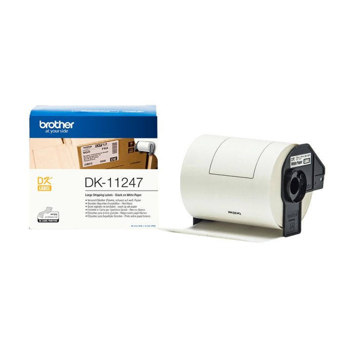 Brother DK-11247 Label Printer Tape Black on White
