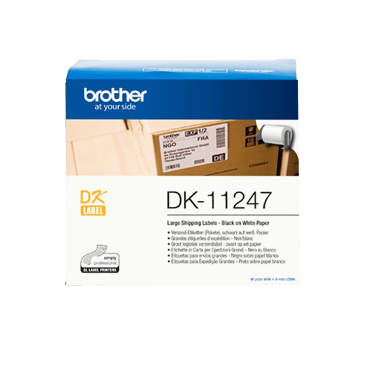 Brother DK-11247 Label Printer Tape Black on White