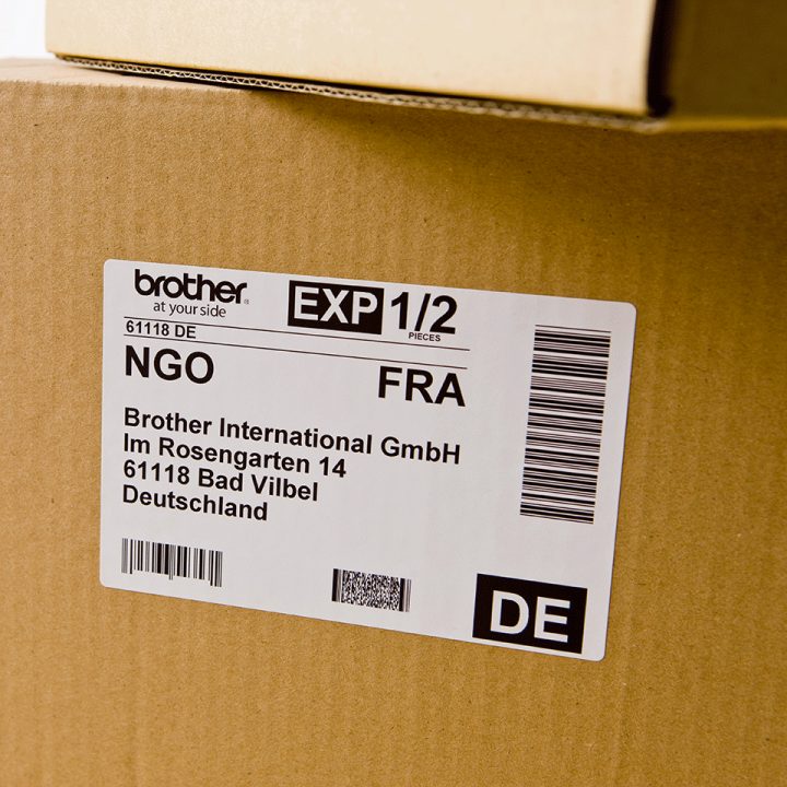 Brother DK-11247 Label Printer Tape Black on White