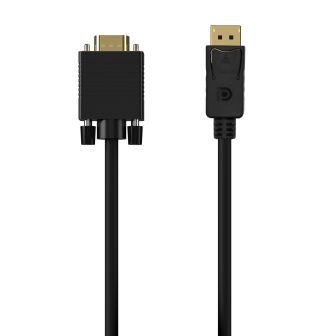 AISENS DisplayPort to VGA Converter Cable, DP/M-VGA/M, Black, 1.0M