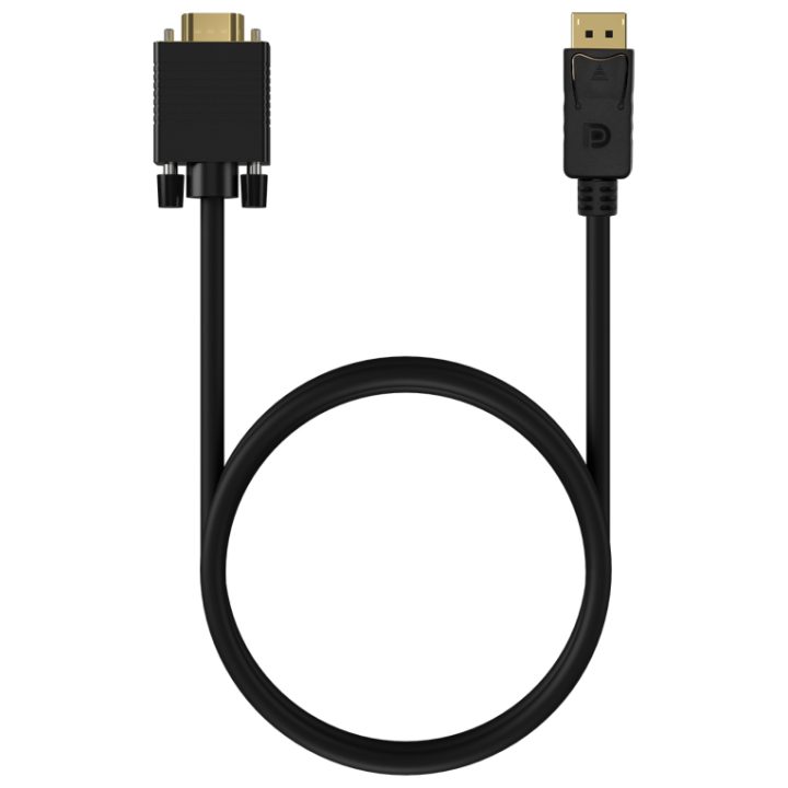 AISENS Cabo Conversor DISPLAYPORT para VGA, DP/M-VGA/M, Preto, 1.0M