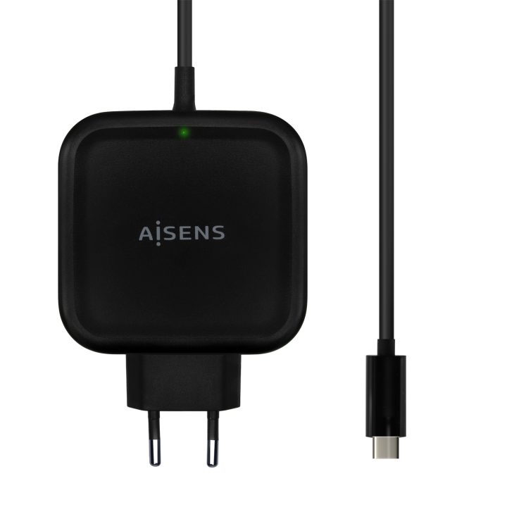 AISENS 65W PD3.0 QC3.0 Charger 1XUSB-C 1.2M, Black