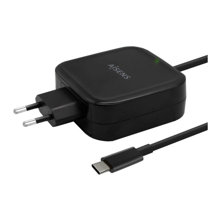 AISENS 65W PD3.0 QC3.0 Charger 1XUSB-C 1.2M, Black