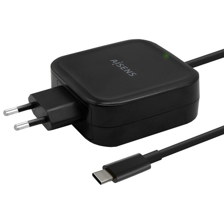 AISENS Cargador 65W PD3.0 QC3.0 1XUSB-C 1.2M, Negro