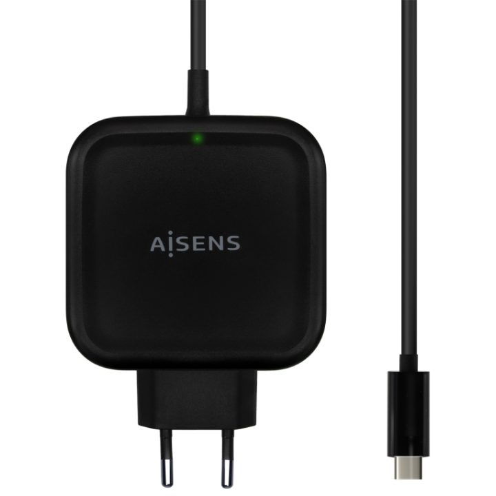 AISENS 65W PD3.0 QC3.0 Charger 1XUSB-C 1.2M, Black