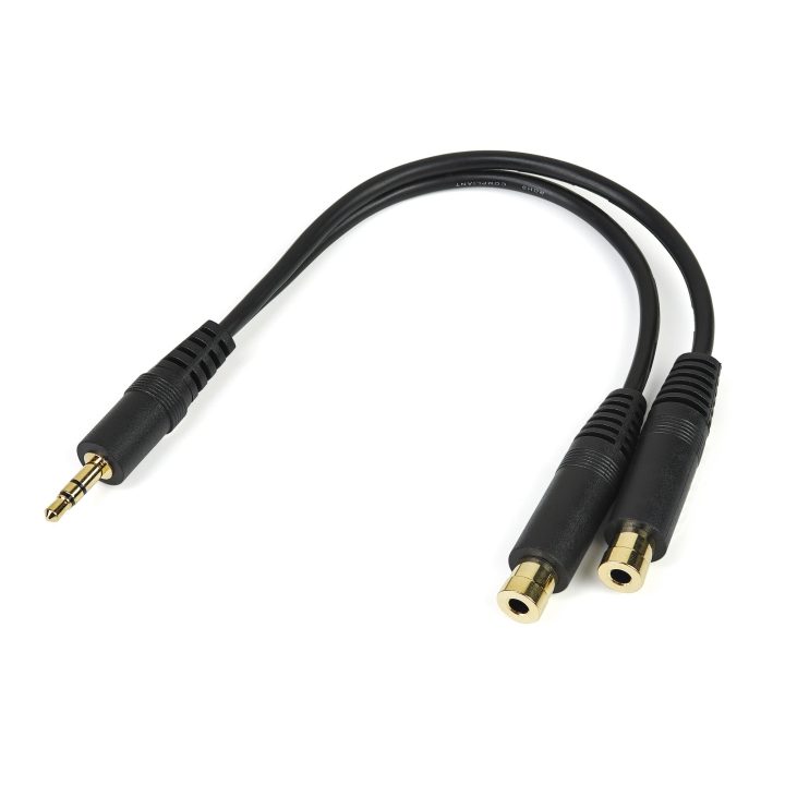 StarTech.com Cabo 15cm Divisor de Áudio Splitter Mini-Jack 3,5mm…