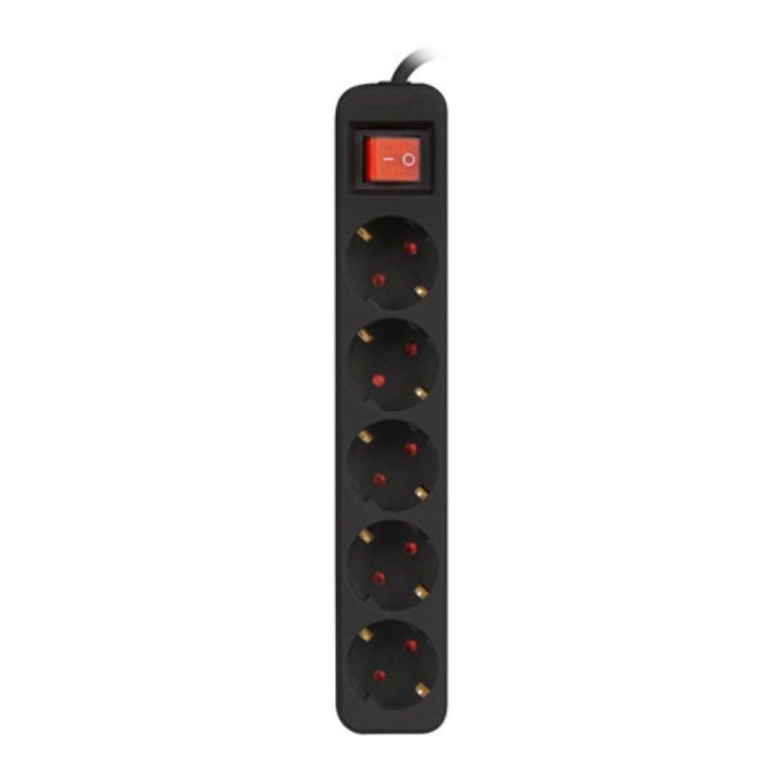 Lanberg PS1-05F-0150-BK Power Strip 1.5 m 5 Outlets Indoor Black