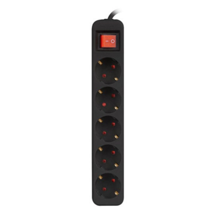 Lanberg PS1-05F-0150-BK Power Strip 1.5 m 5 Outlets Indoor Black