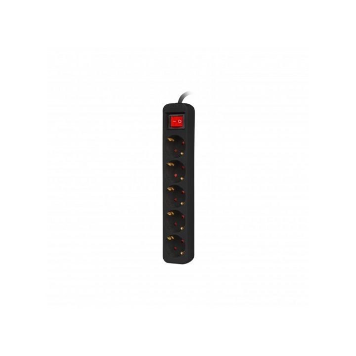 Lanberg PS1-05F-0150-BK Power Strip 1.5 m 5 Outlets Indoor Black