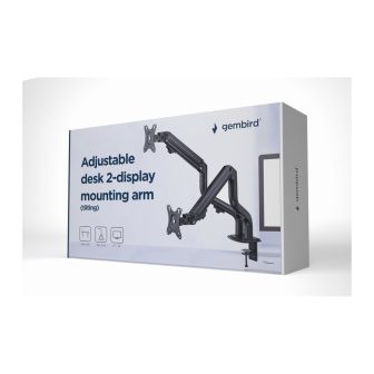 Gembird MA-DA2-02 soporte para monitor 32" Escritorio Negro