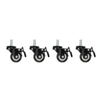 Lanberg threaded casters with brake for 19" rack (AK-1601-B)