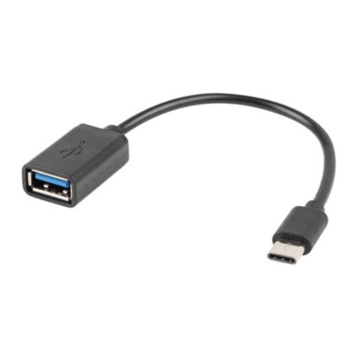 Adaptador USB-C a USB tipo a Lanberg 15cm-macho-hembra-negro…