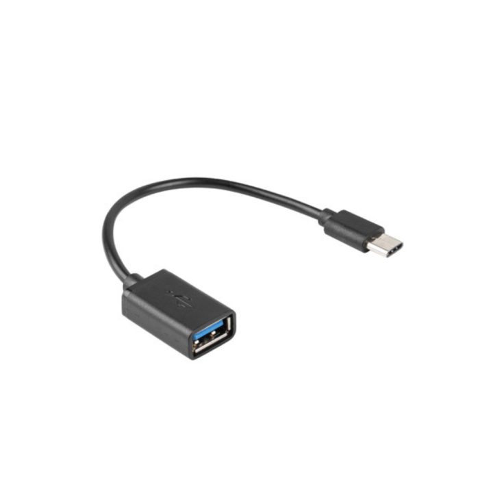 Adaptador USB-C a USB tipo a Lanberg 15cm-macho-hembra-negro…
