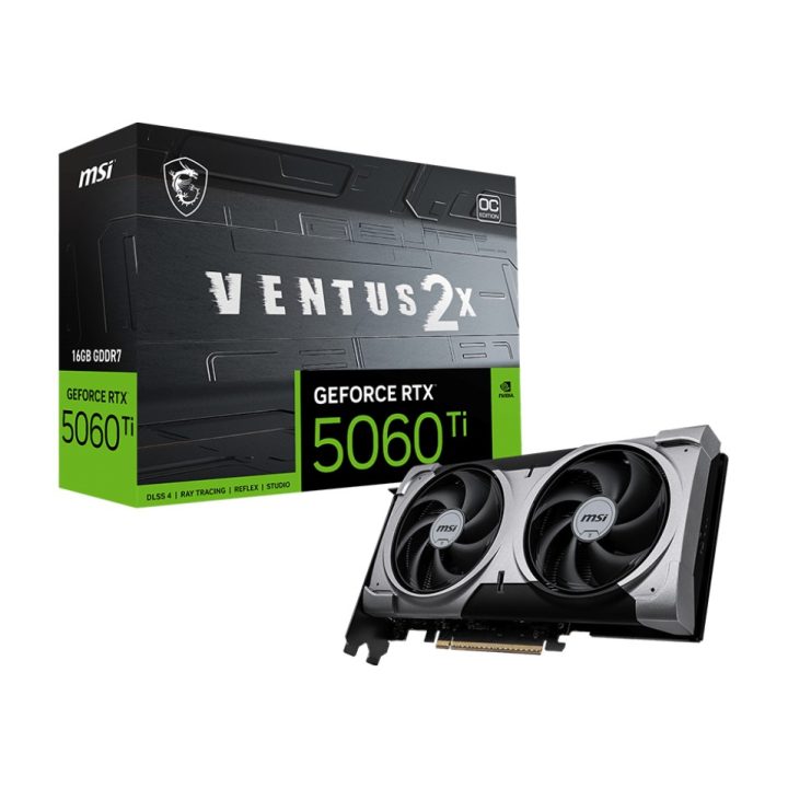 MSI VENTUS GeForce RTX 5060 TI 16G 2X OC PLUS NVIDIA 16 GB GDDR7