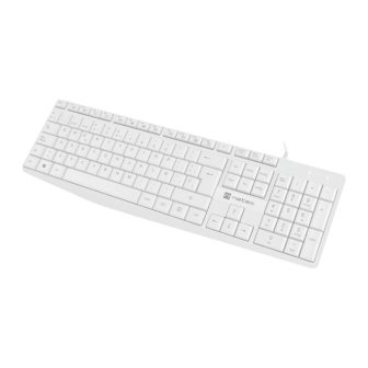 Natec NKL-1949 teclado Universal USB QWERTY Español Blanco
