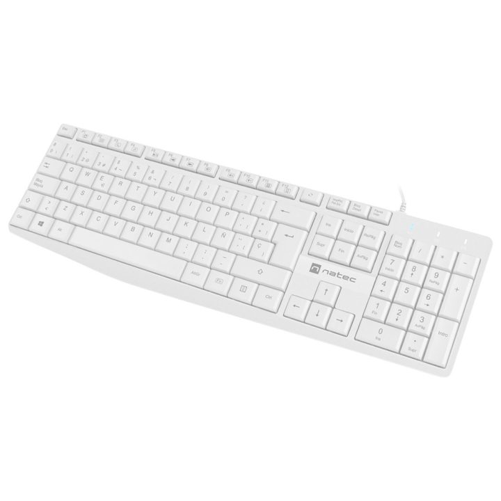 Natec NKL-1949 Universal USB Keyboard QWERTY Spanish White