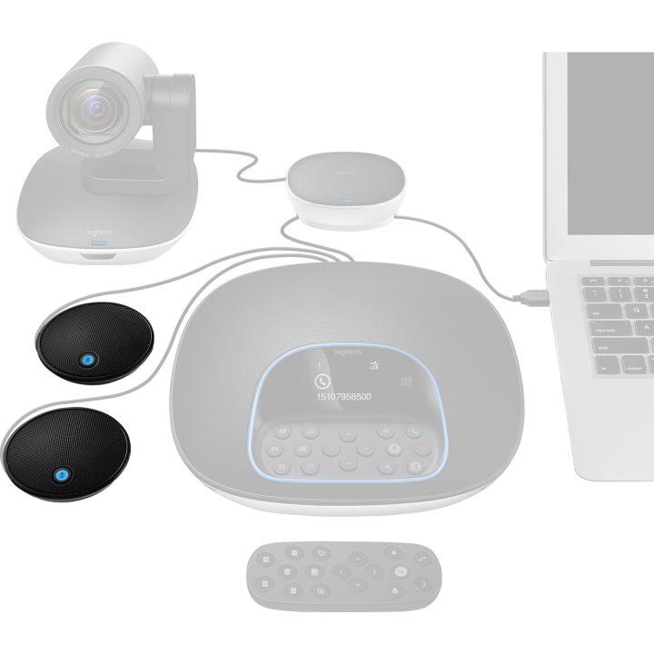 Logitech 989-000171 microfone Preto Microfone de superfície para mesa