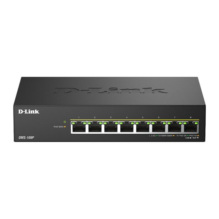 D-Link DMS-108P/E Unmanaged Switch 2.5G Ethernet (100/1000/2500)…