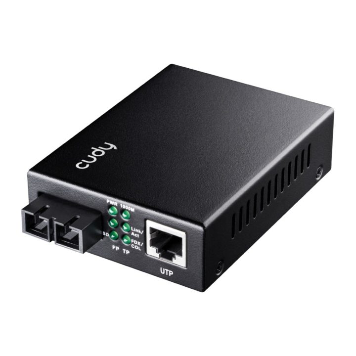 Cudy MC100GSA-20 1000 Mbit/s 1310 nm Single-mode Media Converter Black