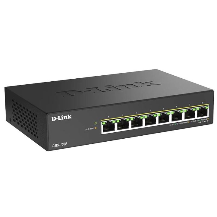 D-Link DMS-108P/E switch não gerido 2.5G Ethernet (100/1000/2500)…