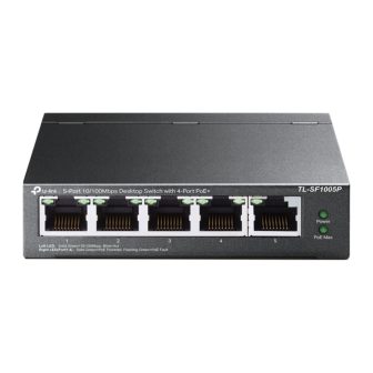 TP-Link TL-SF1005P Unmanaged Fast Ethernet (10/100) Power over…