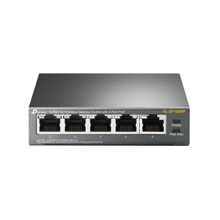 TP-Link TL-SF1005P Unmanaged Fast Ethernet (10/100) Power over…