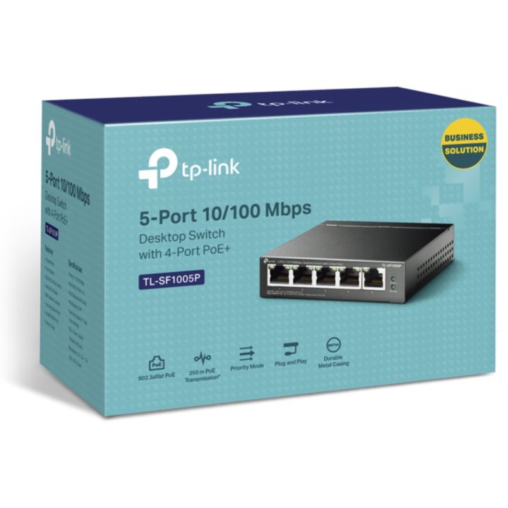TP-Link TL-SF1005P Não gerido Fast Ethernet (10/100) Energia sobre…