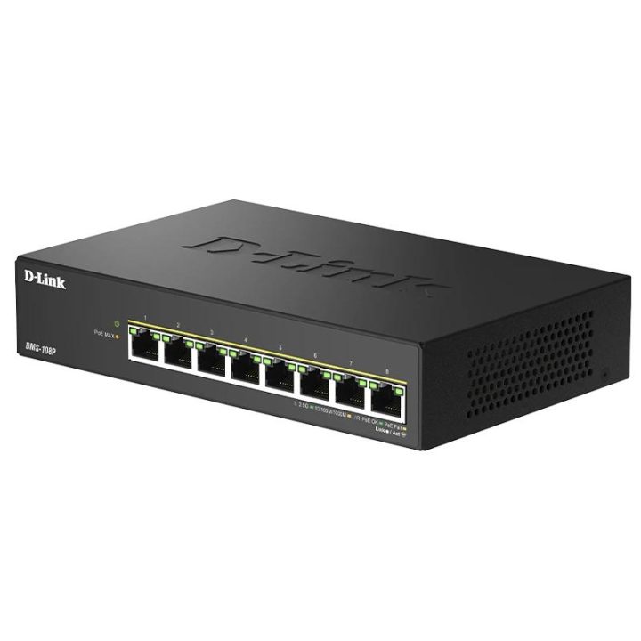 D-Link DMS-108P/E Unmanaged Switch 2.5G Ethernet (100/1000/2500)…