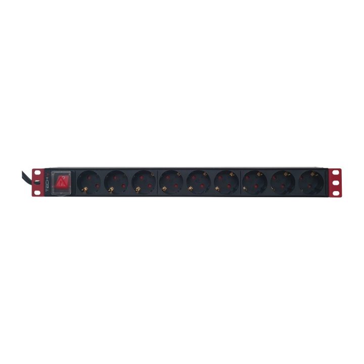 Techly I-CASE STRIP-91UD Power Distribution Unit (PDU) 9 AC Outlets…