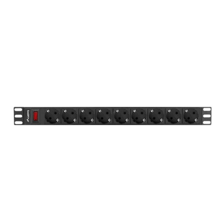 Lanberg 1U 16A 9x Schuko 19-inch Rack Power Strip 3m Black…