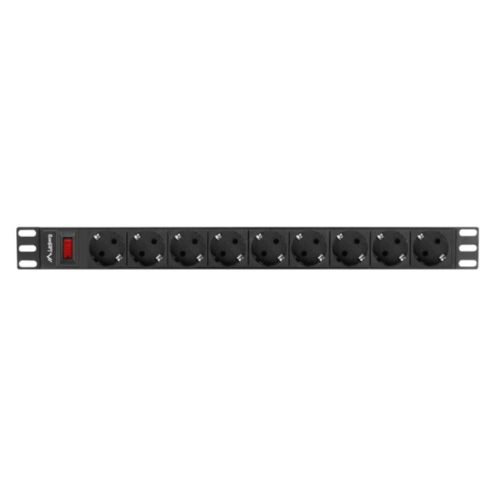 Lanberg 1U 16A 9x Schuko 19-inch Rack Power Strip 3m Black…