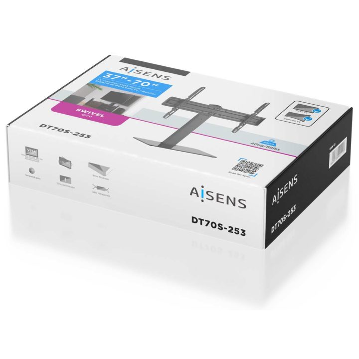 AISENS Suporte de Mesa ECO Rotativo para Monitor/TV 40Kg de 37-70…