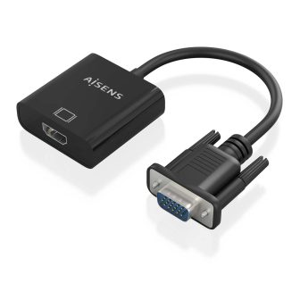 AISENS Cable conversor SVGA+Audio a HDMI, SVGA/M+Jack 3.5/H+USB…