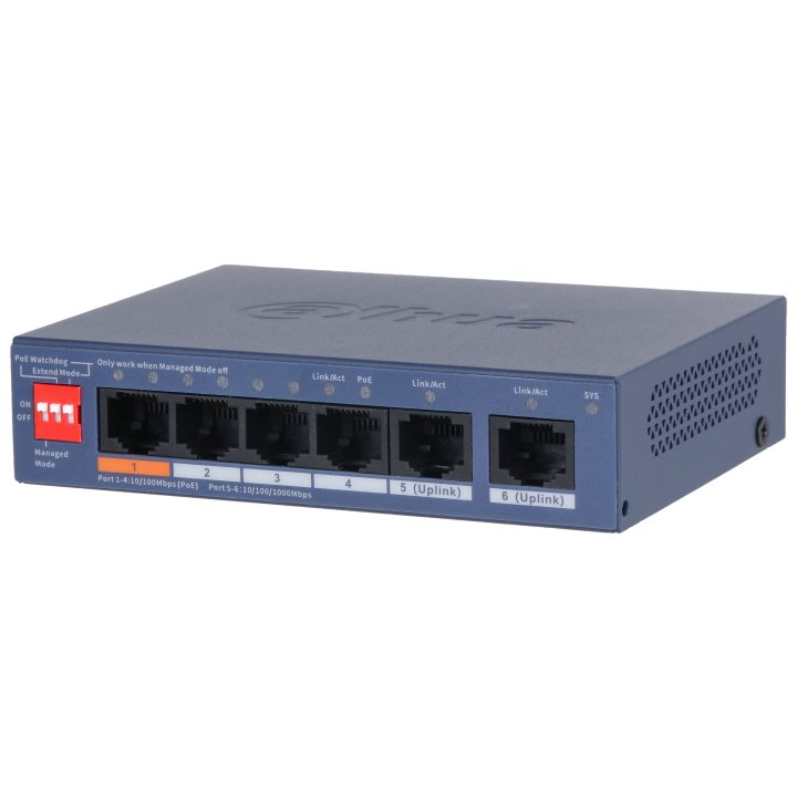 Dahua Technology CS4006-4ET2GT-60 switch Gerido L2 Gigabit Ethernet…