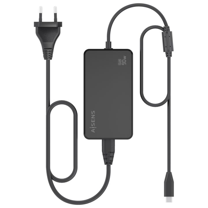 AISENS Desktop GaN Charger 90W PD3.0 1xUSB-C 1.8m, Black
