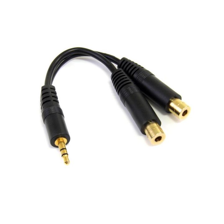 StarTech.com Cabo 15cm Divisor de Áudio Splitter Mini-Jack 3,5mm…