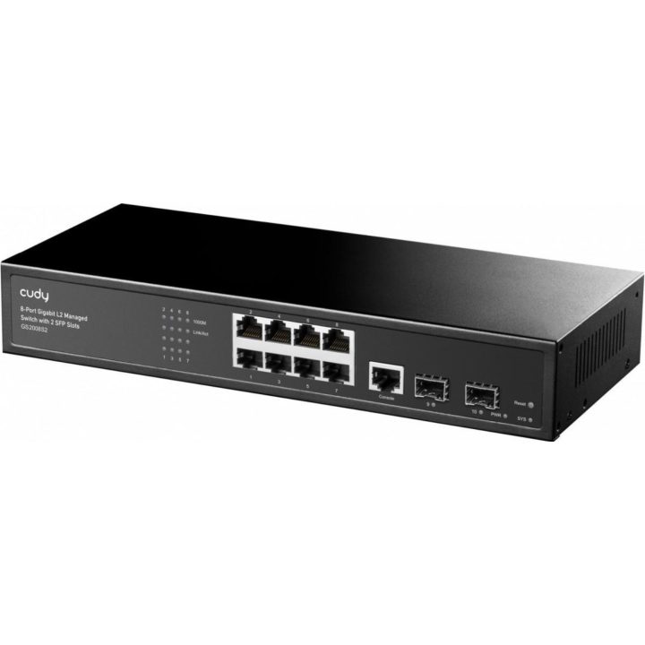 Cudy GS2008S2 switch Gestionado L2 Gigabit Ethernet (10/100/1000) 1U…